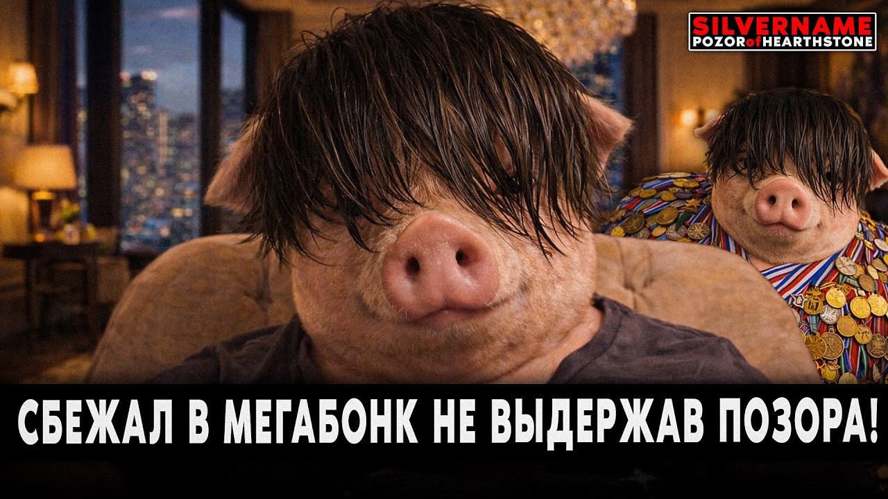 СБЕЖАЛ В МЕГАБОНК НЕ ВЫДЕРЖАВ ПОЗОРА! | SilverName Pozor of Hearthstone