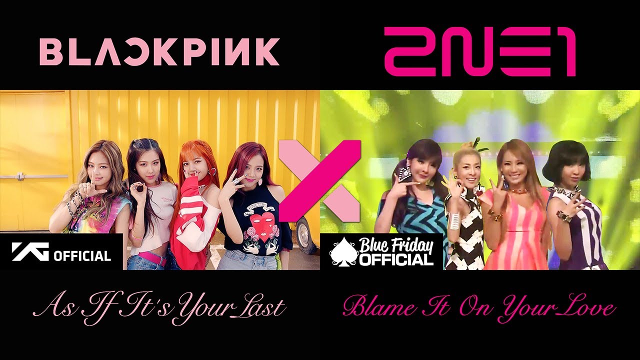 BLACKPINK & 2NE1 (AI) - As If It's Your Last VS Blame It On Your Love [SPLIT SCREEN & SPLIT AUDIO]