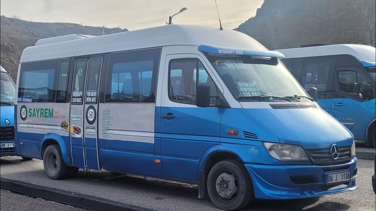 Ankara Minibüslerinde nadir bulunan.Mercedes Sprinter Difaransiyel ve parça sesi.Plaka 06 J 1138