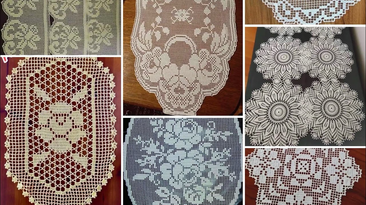Crochet tablecloth patterns / Sehpa örtüsü dantel modelleri, masa örtüsü dantel, salon takımı dantel