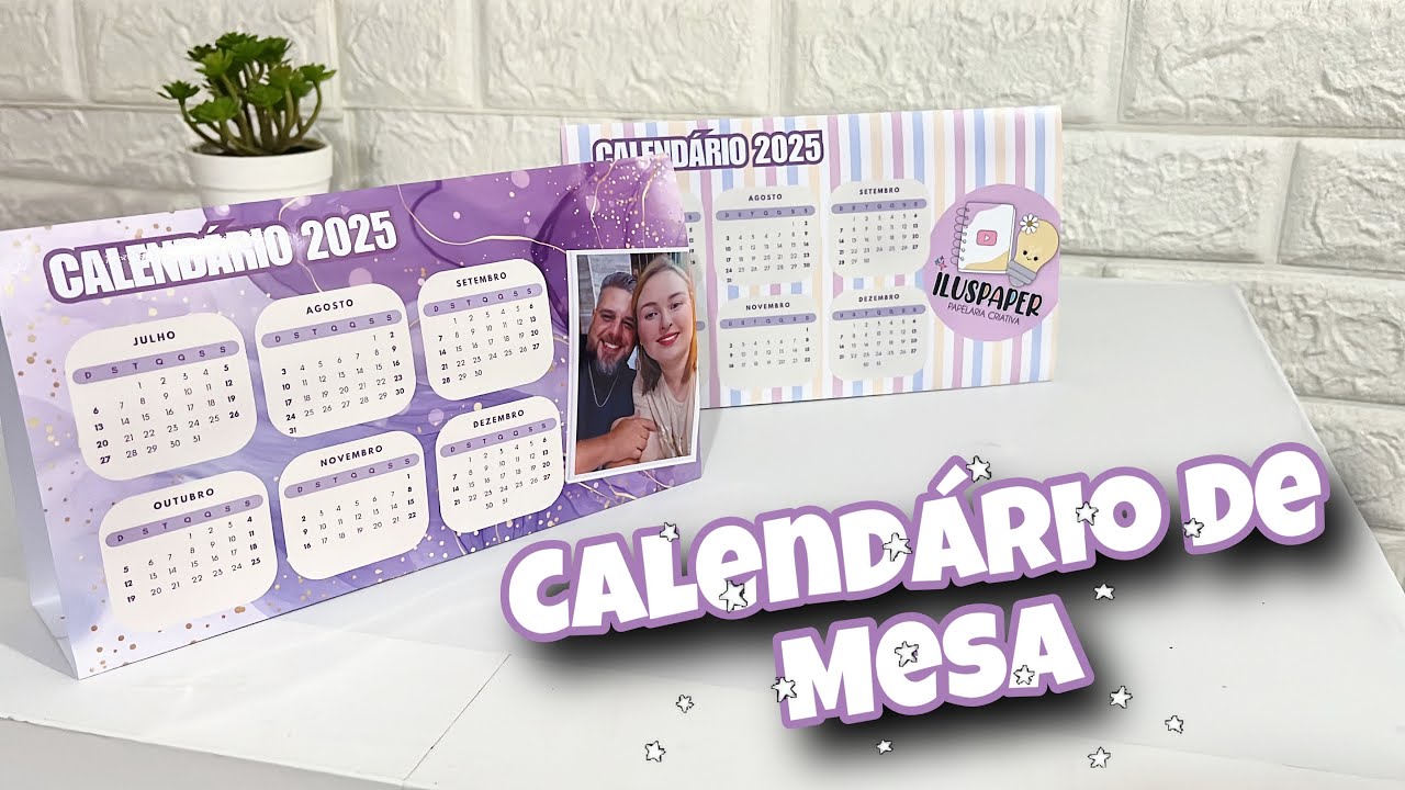 CALENDÁRIO DE MESA COM UMA FOLHA SÓ, RÁPIDO E FÁCIL