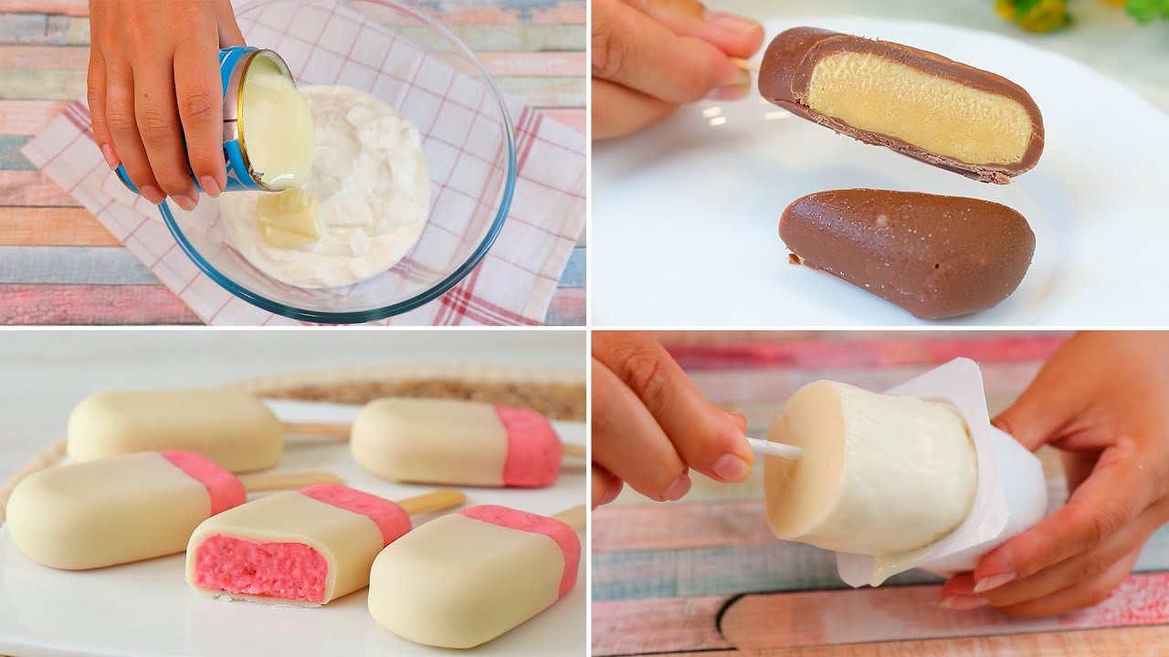Мороженое БЕЗ СЛИВОК Тоже Бывает Вкусным! Дешевле Магазинного и Намного Лучше! Сразу 3 Варианта!