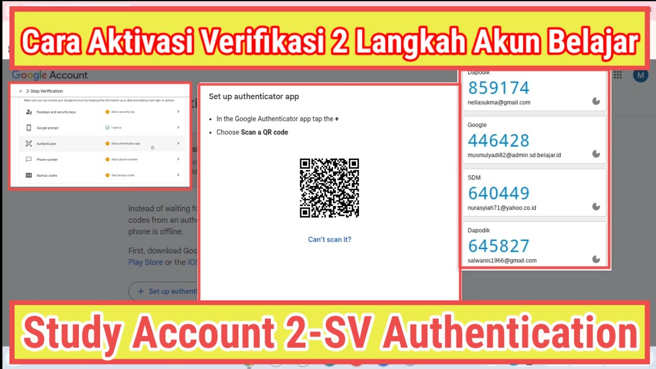 Cara Aktivasi 2 Langkah Akun Belajar