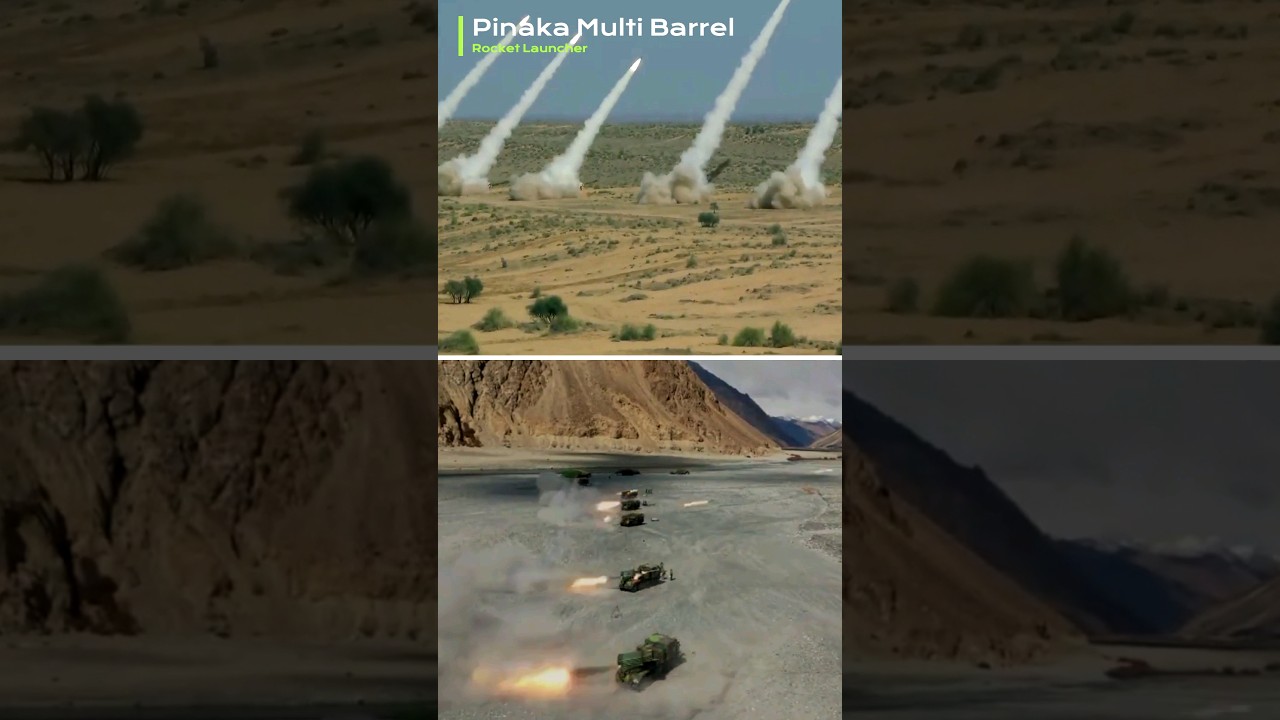 Pinaka Multi Barrel Rocket Launcher #shorts #ytshorts #youtubeshorts #pinaka #drdo