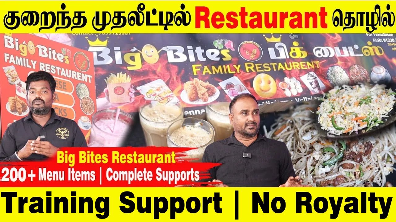 Low Investment Restaurant Business😲 | 200+ Menu Items🔥 | Big Bites Restaurant | Business Ideas💸