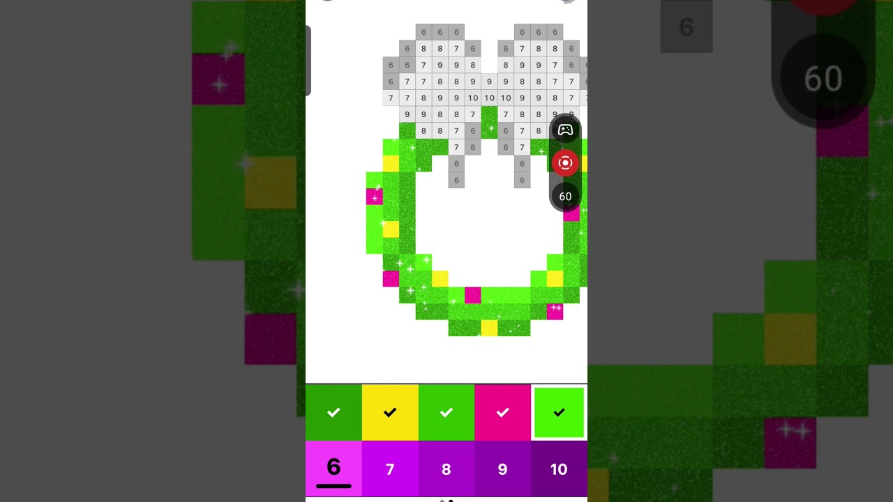 drawing a shiny bush circle in pixel art 🌿