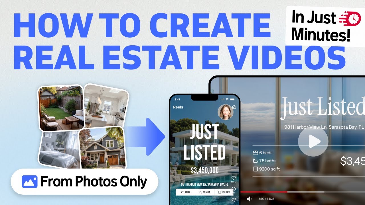 How to Create Real Estate Videos from Photos with AI | vProp Tutorial
