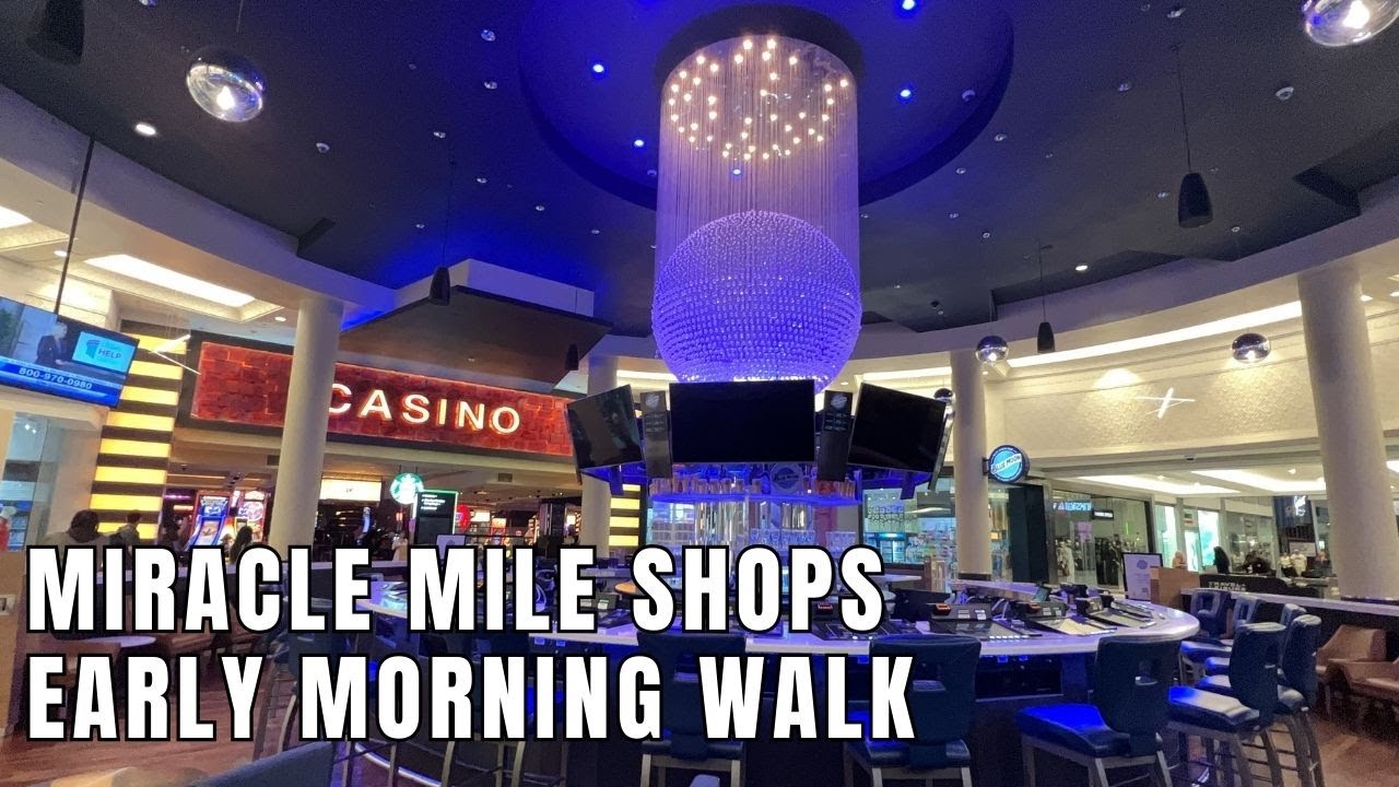 Morning Walkthrough Miracle Mile Shops Popular Indoor Mall on Las Vegas Strip