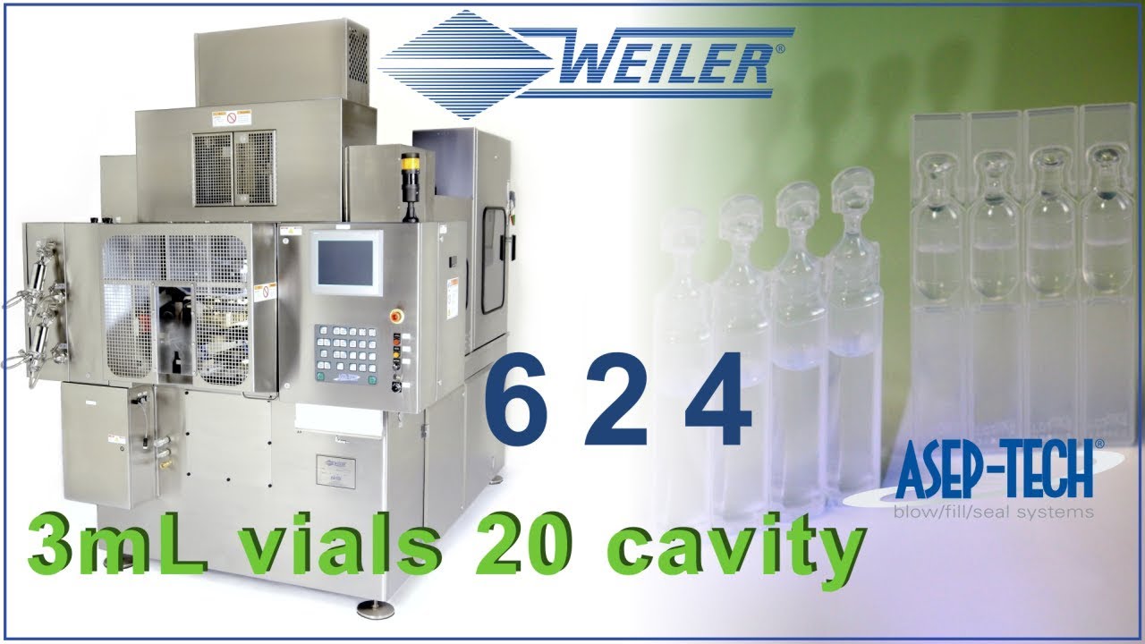 Blow Fill Seal Asep-Tech - Weiler Engineering, Inc. Model 624 3mL LDPE Vials 20 Cavity