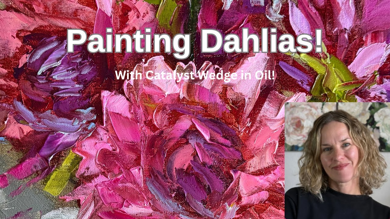 Painting Dahlias with Water mixable oil #paintingtechniques