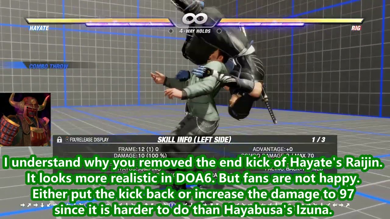 Hayate's Raijin | Video Game Analyst Helps Team NINJA & Koei Tecmo Create Dead or Alive 7 - DOA7