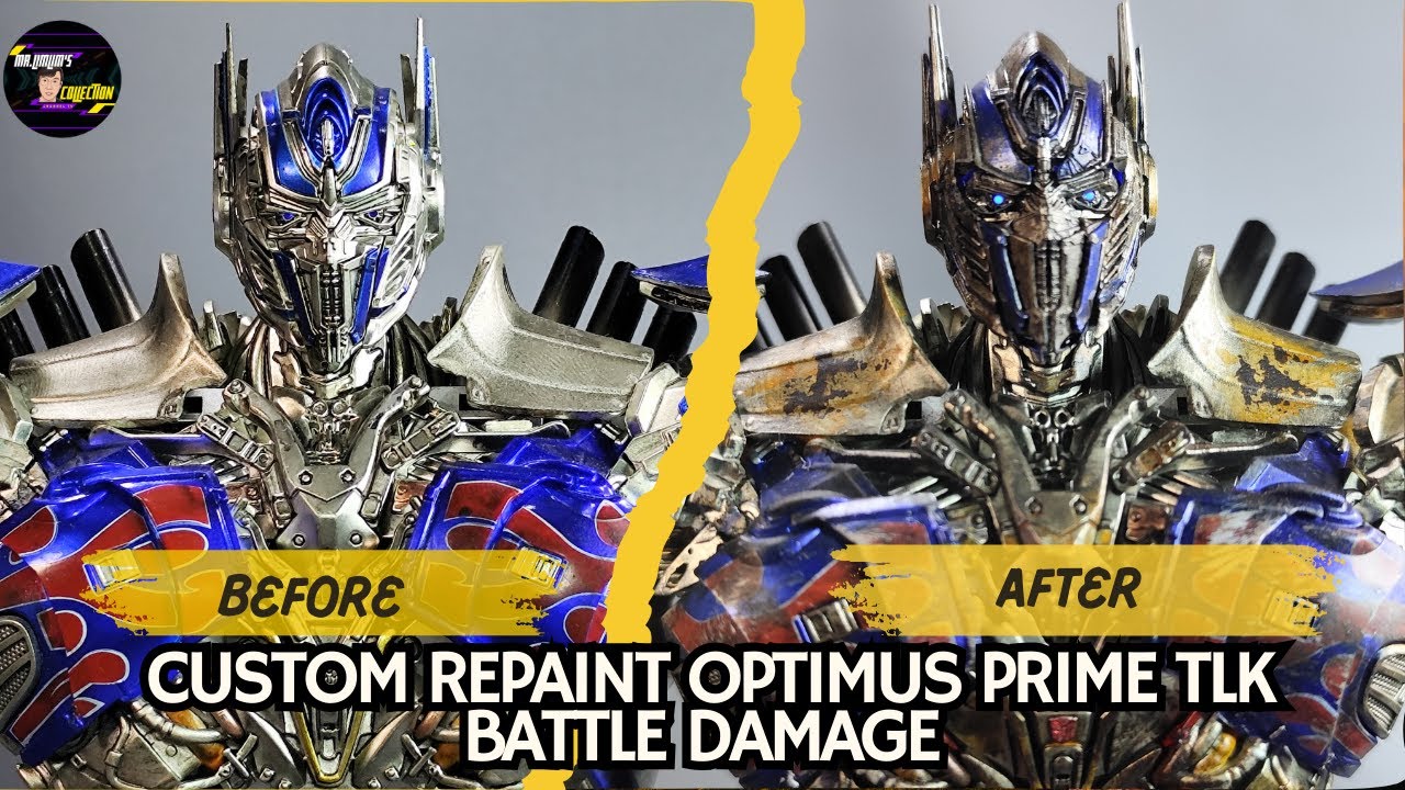 Upgrade Head & Repaint MF004 Optimus Prime battle damage MF-004 KO Threezero DLX Transformers TLK