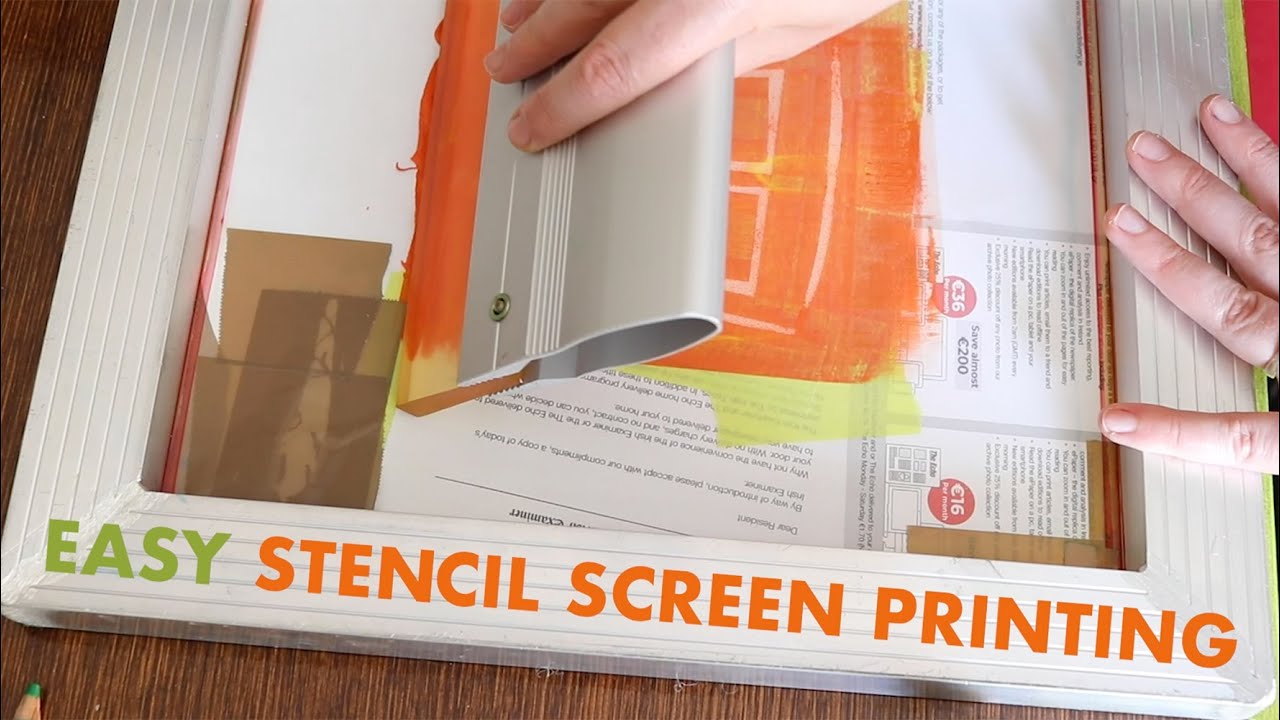 Easy Stencil Screen Printing At Home