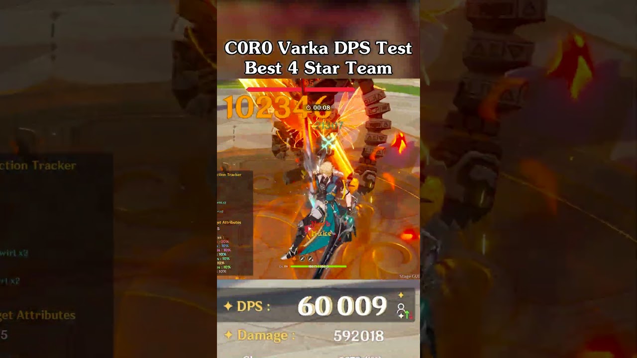 Best 4 Star Team For C0R0 Varka DPS Test