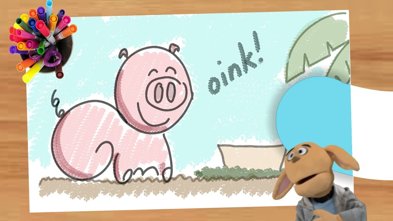 Small circle song! Let's draw a pig!