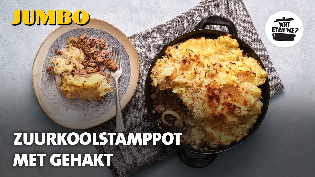 Wat eten we? Zuurkoolstamppot met gehakt