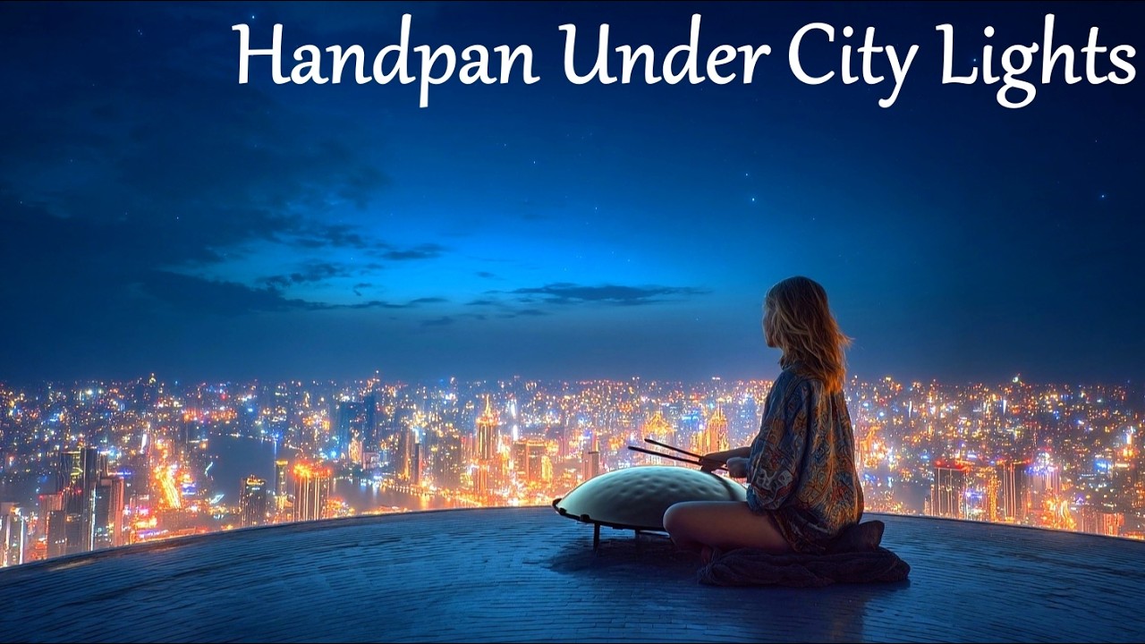 Handpan Under City Lights | Night Relaxation Sleep/夜の街とハンドパン｜リラックスBGM