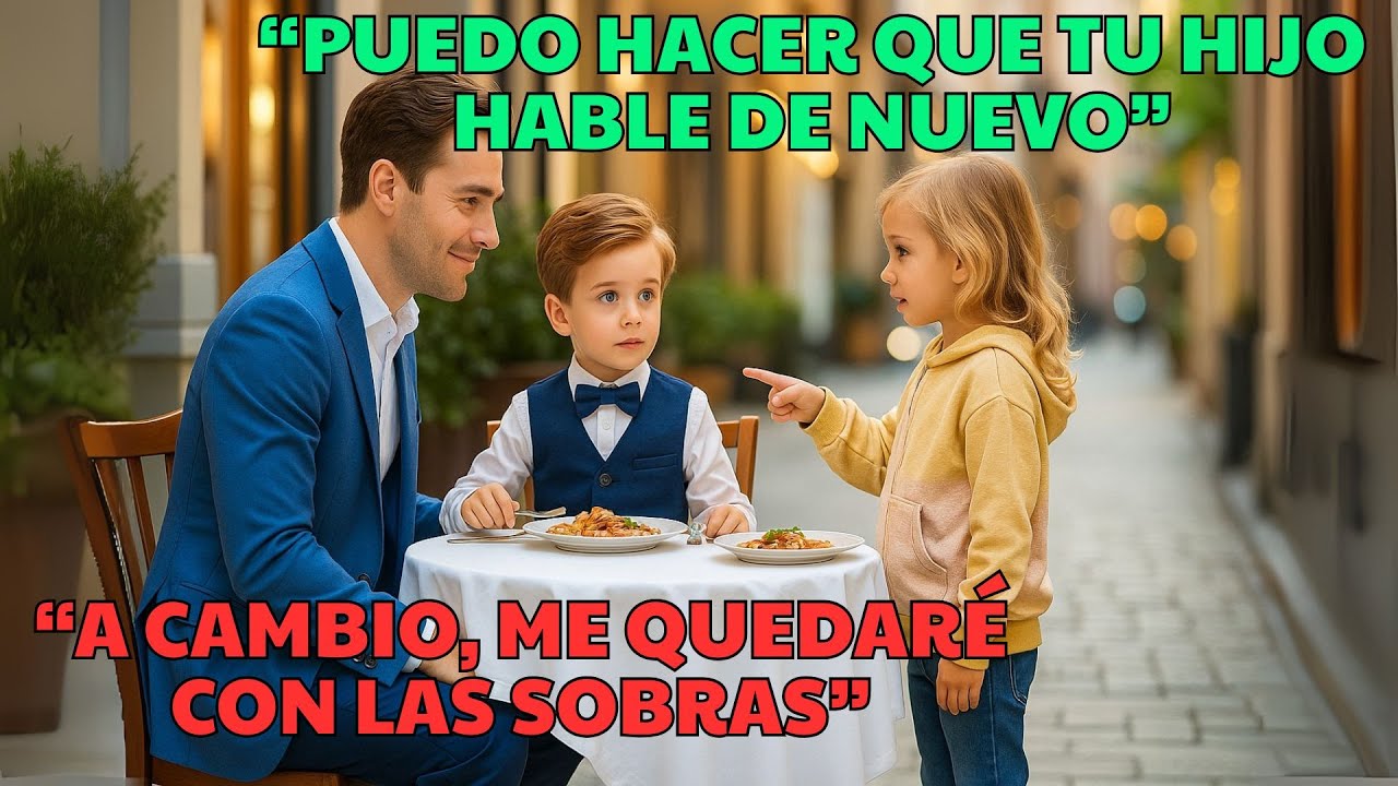 Chica pobre al CEO: “Si hago hablar a tu hijo, ¿me das las sobras?” Él ríe… y el niño habla