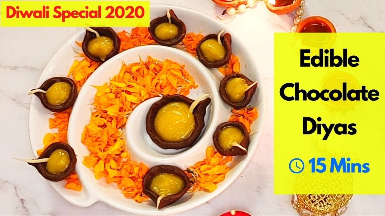 Edible Chocolate Diya for Diwali |  How to Make Chocolate Diya at home #Diwali