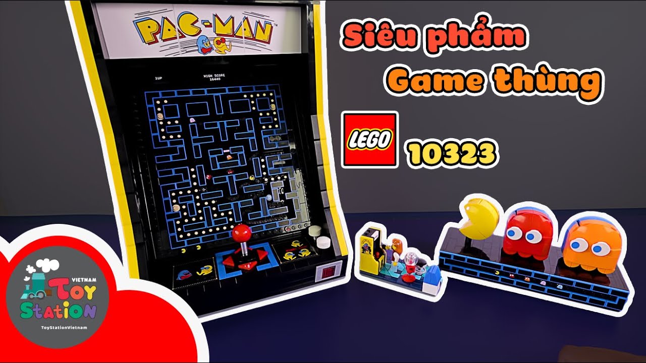 Review chi tiết bộ game thùng Pac-Man Arcade LEGO 10323 ToyStation 796