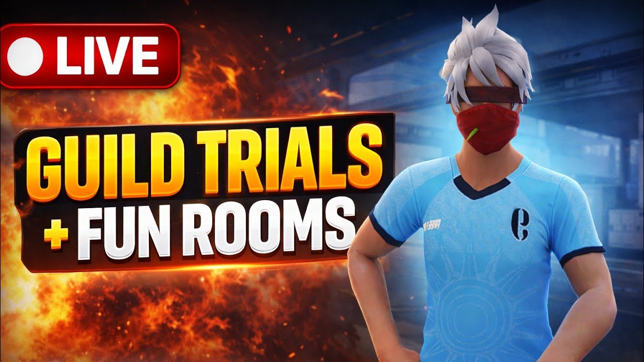 TELUGU GUILD TRAILS LIVE || REACTIONS FUNROOMS!! 1vs1, 1vs3, 1vs4 6vs6 #fflive