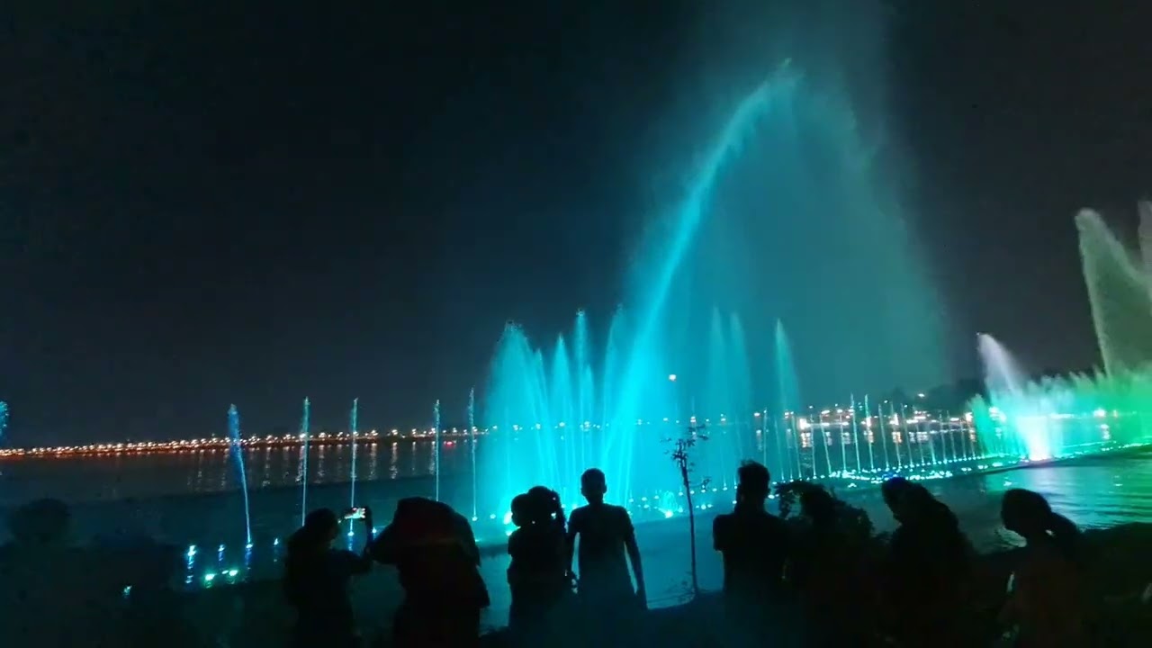 Hyderabad necklace road musical fountain
