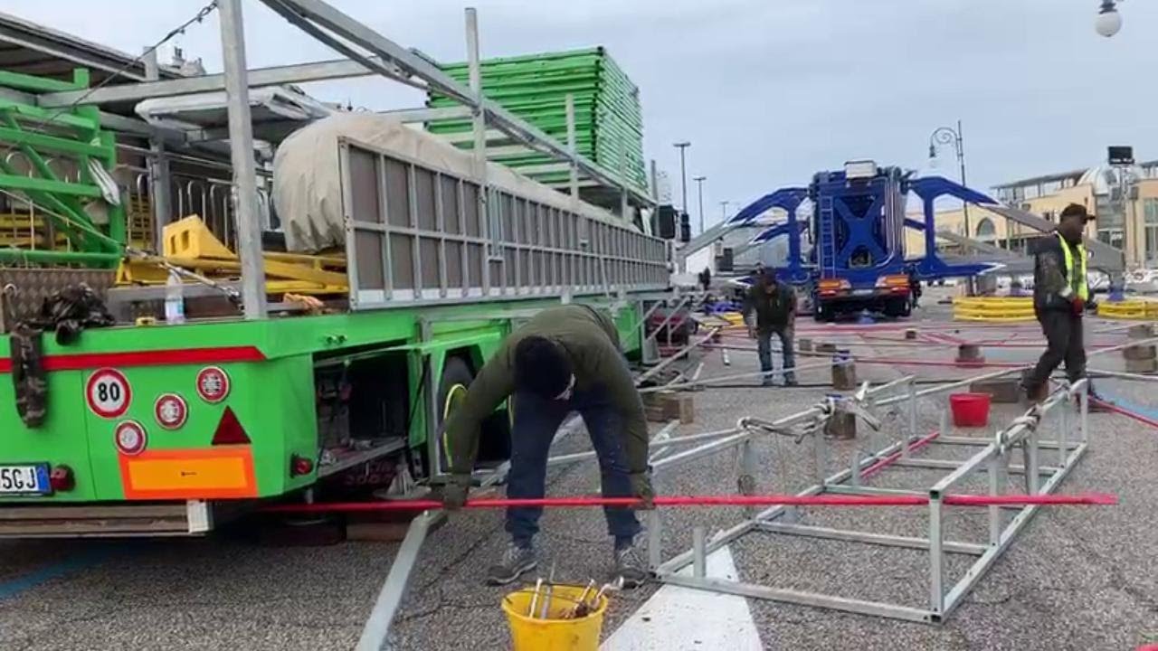 Al via l'allestimento del Luna park natalizio: aprirà il 19 dicembre