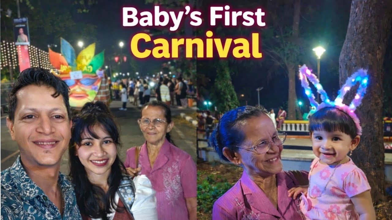 Baby’s First Carnival 🎡 | Dinner at Godinho Bar & Restaurant 🍽#konkanivlog #marina 