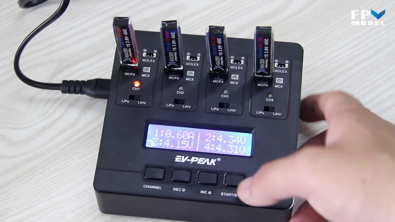 EV-PEAK E6 1s Lipo LiHV Battery Balance Charger Open Box