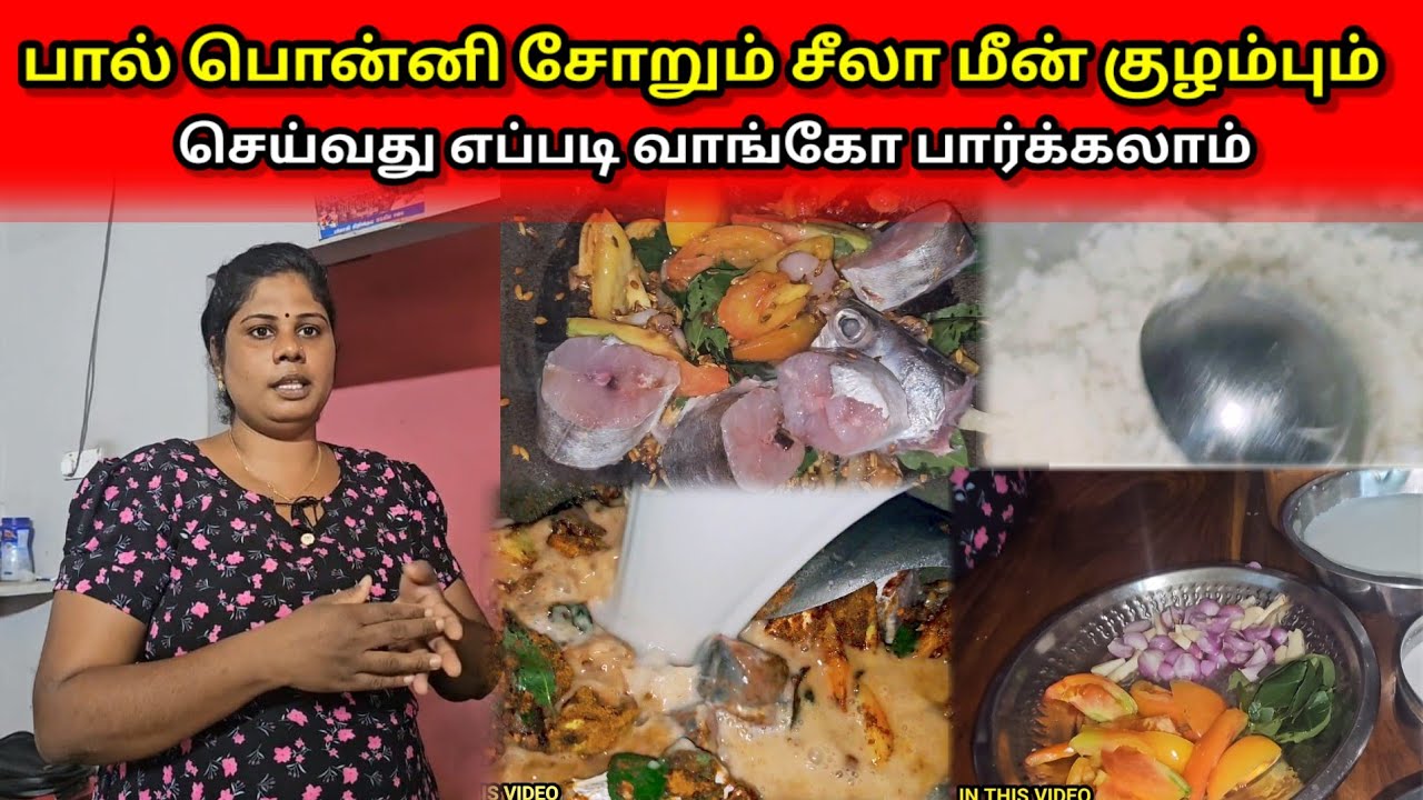 பால் பொன்னி சோறும் சீலா மீன் குழம்பும்செய்வது எப்படி வாங்கோ பார்க்கலாம்..