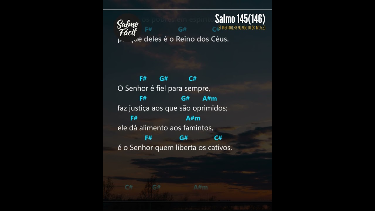 Salmo 145/146 (Tom Db) - FEMININO - Cifrado  