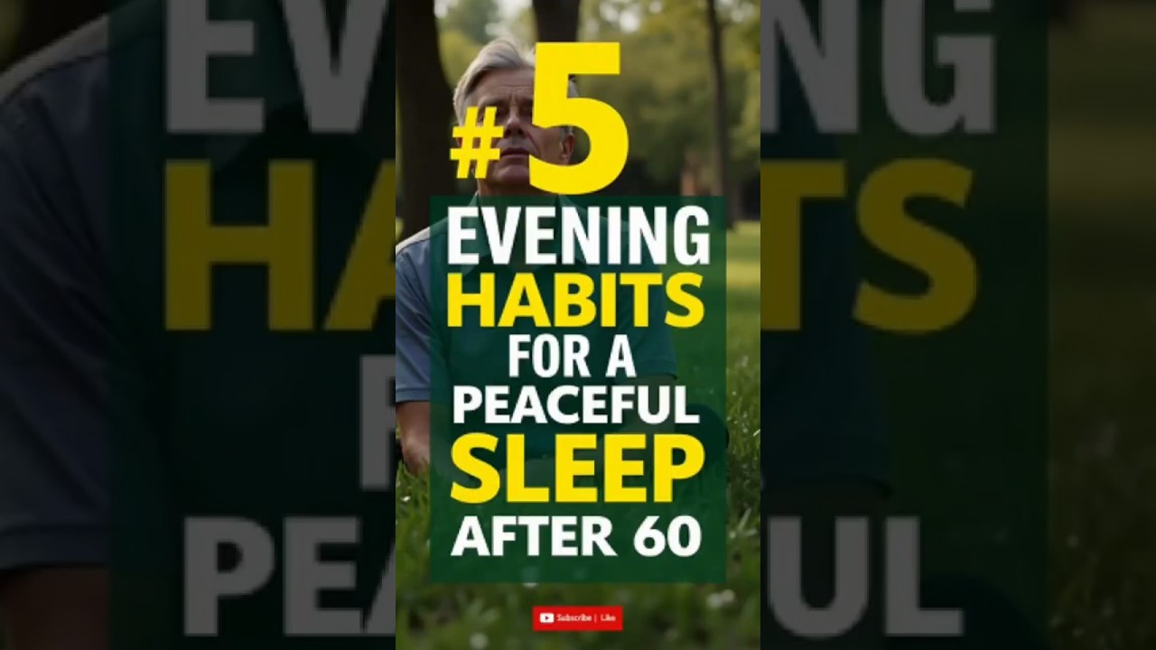 5 Evening Habits For a Peaceful Sleep After 60 #healthyaging #shorts