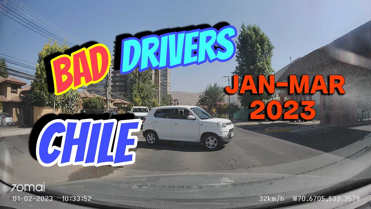 Bad drivers in dash cam JAN-MAR/2023 Santiago, Chile