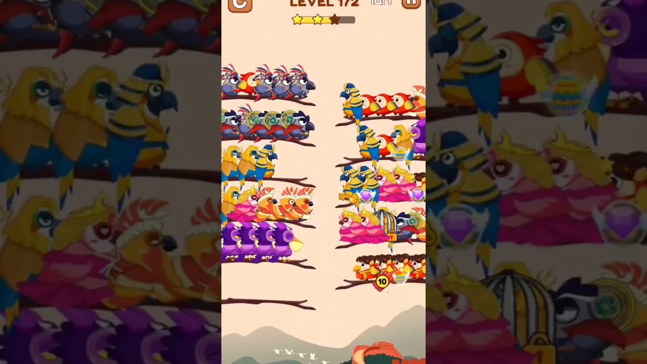 Bird Sort 2 Level 172 Solution | 