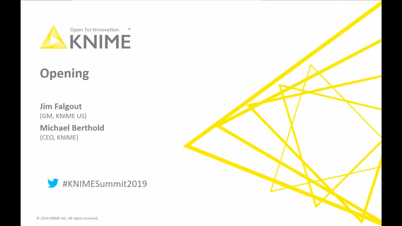 Opening Remarks - KNIME Fall Summit 2019