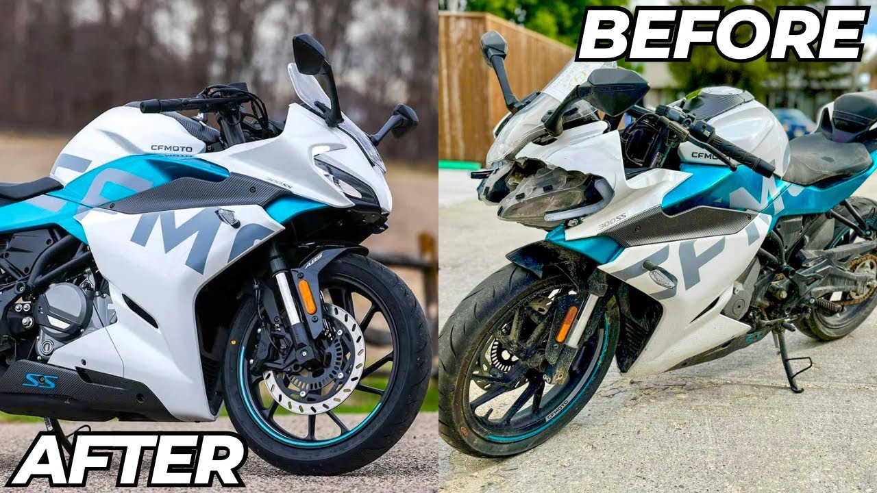 FULL BUILD: REBUILDING A SALVAGE CRASHED 2023 CFMOTO 300SS
