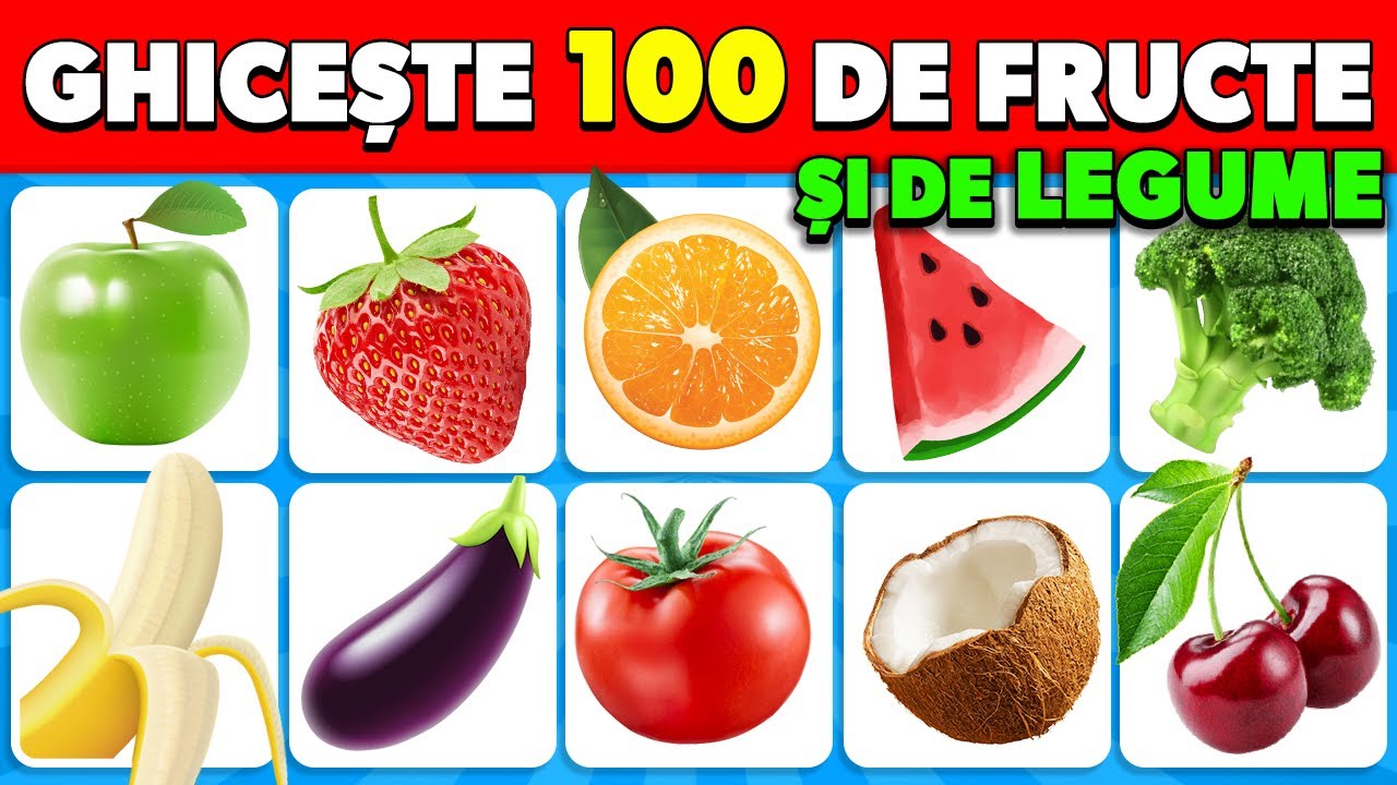 Ghicește Fructul și Leguma în 3 secunde 🍎🥑🍍