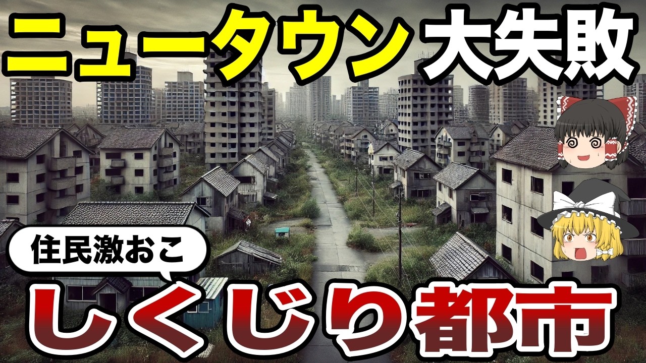【日本地理】失敗したニュータウン！しくじり都市6選【ゆっくり解説】