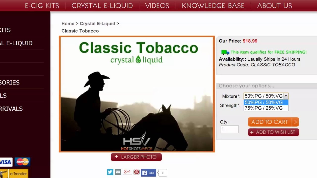 Hot Shots Vapor in Calgary, Alberta presents: e-Liquid blends!