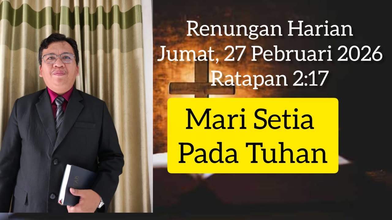 Renungan Jumat, 27 Pebruari 2026