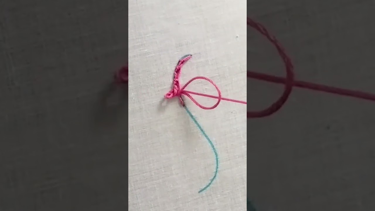Portuguese Knotted Stem Stitch #easy for beginners