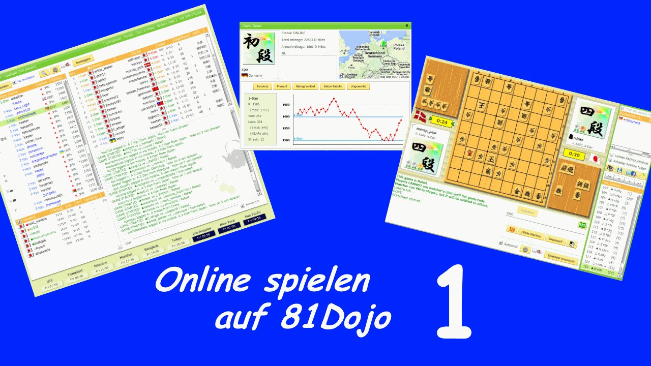 Shogi spielen auf 81Dojo - Teil 1: Anmelden, Grundfunktionen