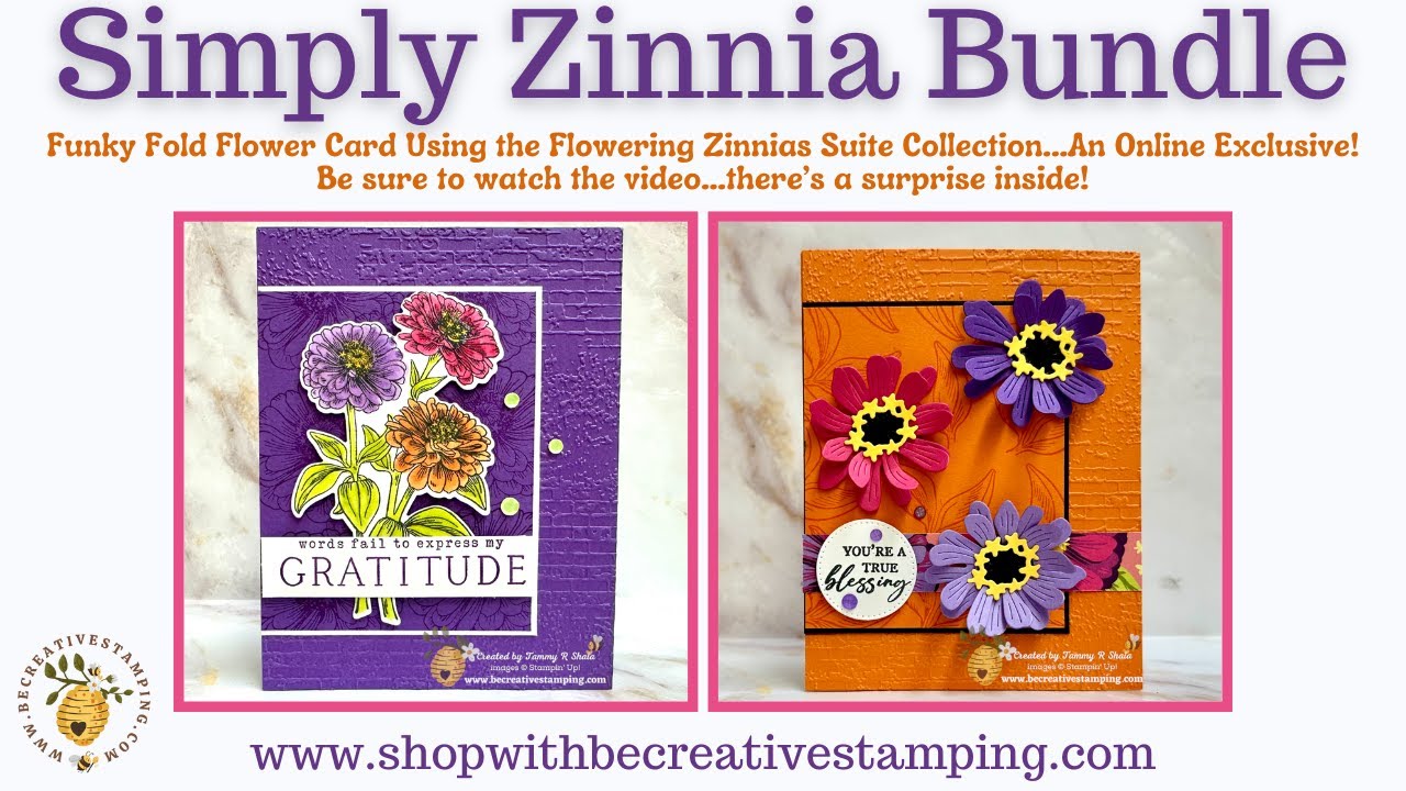 Easy Flower Cards Using Stampin' Up!s Simply Zinnia Bundle--Facebook Live Replay (4/24/24)