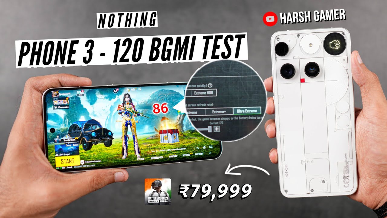 Nothing Phone 3 BGMI Test, Heating & Battery Test | Should You Buy? 🤔