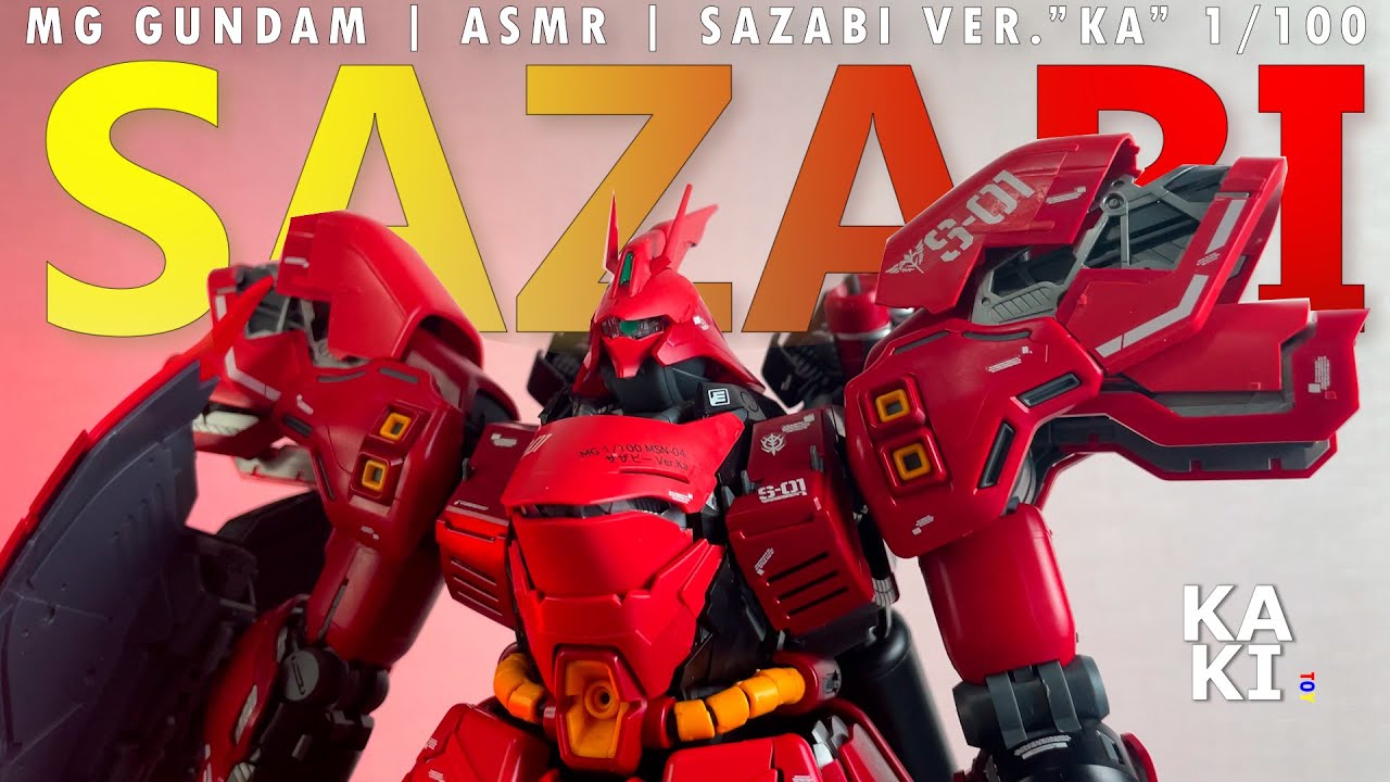 [กันดั้มป๊อกแป็ก] MG GUNDAM Plastic Model | ASMR | MSN-04 SAZABI Ver.