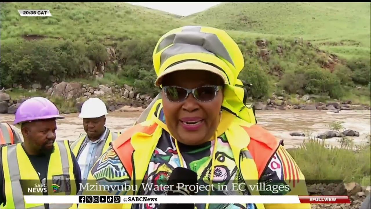 Minister Pemmy Majodina leads an oversight inspection of the Mzimvubu Water Project
