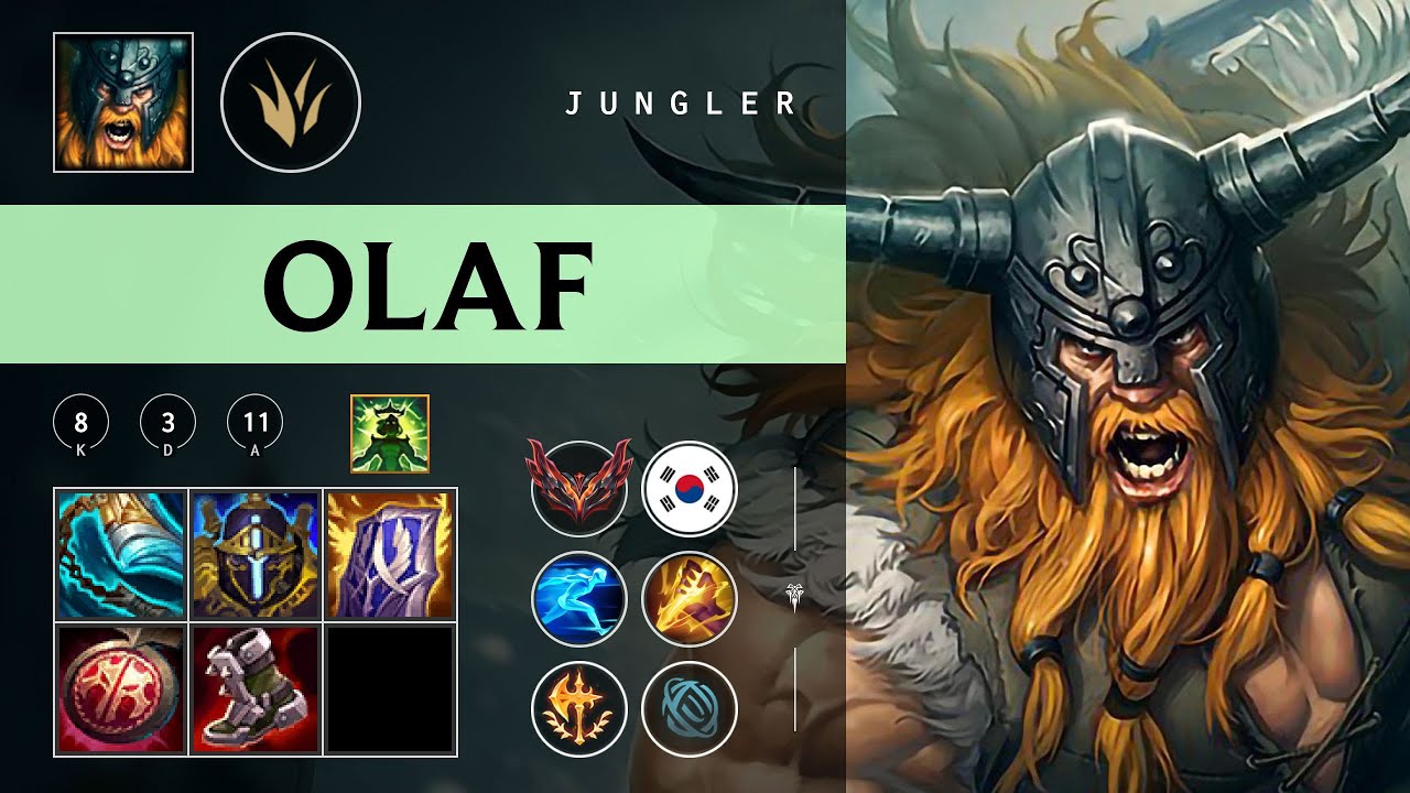Olaf Jungle vs Vi - KR Grandmaster Patch 26.01