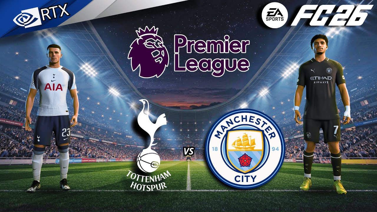 FC 26 - Tottenham vs Man City Ft. Haaland, Cherki | Premier League 25/26 Full Match | PC™ [4K60]