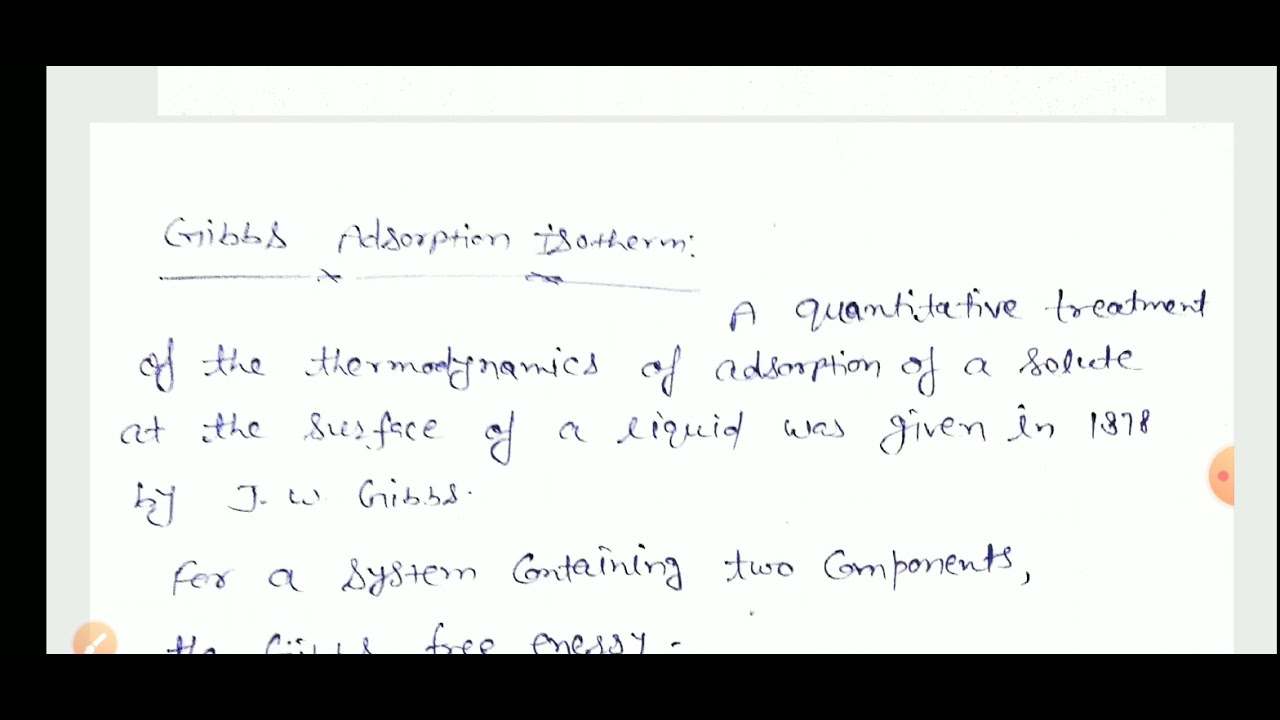 gibbs adsorption isotherm