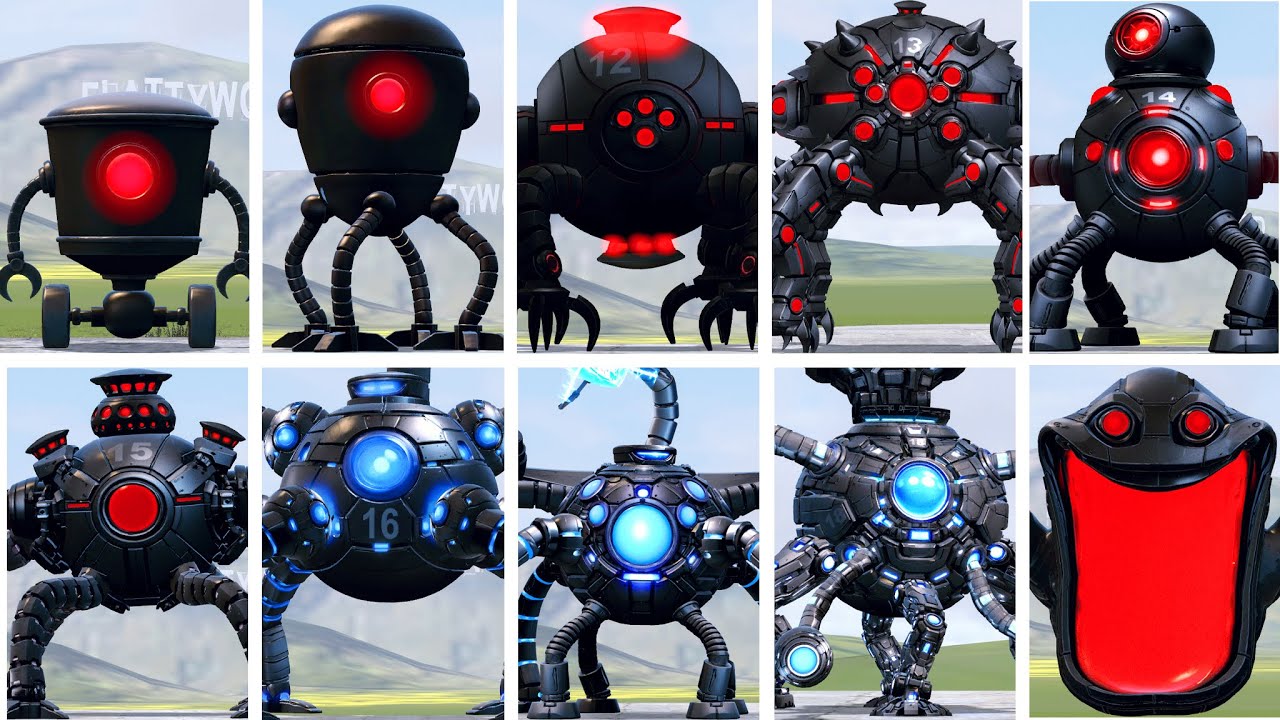 EVOLUTION OF ALL OMNIDROID V.X18 From Roblox Omnidroids Test in Garry's Mod